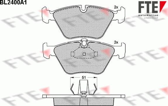 FTE 9010720 - Гальмівні колодки, дискові гальма autozip.com.ua