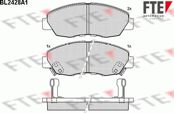 FTE 9010728 - Гальмівні колодки, дискові гальма autozip.com.ua