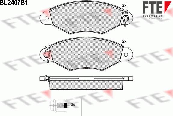 FTE 9010723 - Гальмівні колодки, дискові гальма autozip.com.ua