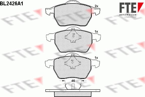 FTE BL2426A1 - Гальмівні колодки, дискові гальма autozip.com.ua