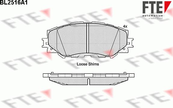 FTE 9010774 - Гальмівні колодки, дискові гальма autozip.com.ua