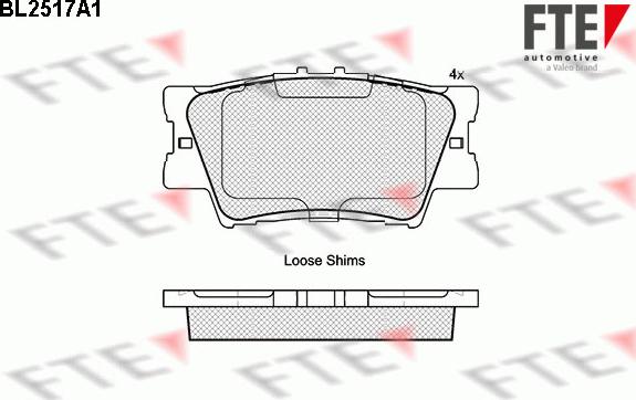 FTE 9010775 - Гальмівні колодки, дискові гальма autozip.com.ua