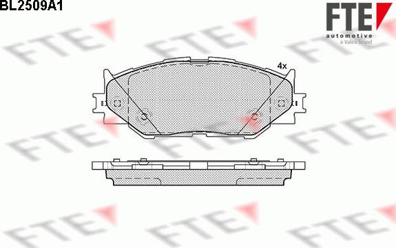 FTE 9010771 - Гальмівні колодки, дискові гальма autozip.com.ua