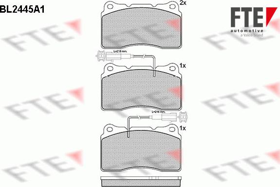 FTE 9011049 - Гальмівні колодки, дискові гальма autozip.com.ua