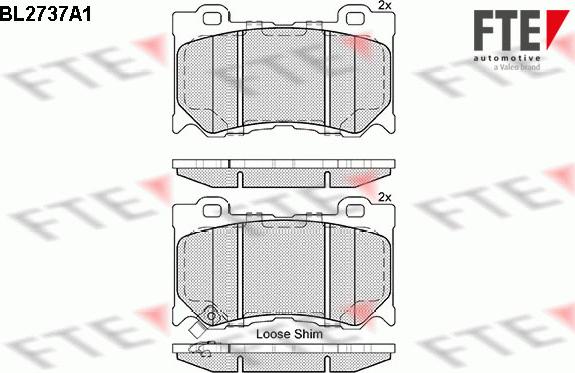 FTE 9011055 - Гальмівні колодки, дискові гальма autozip.com.ua