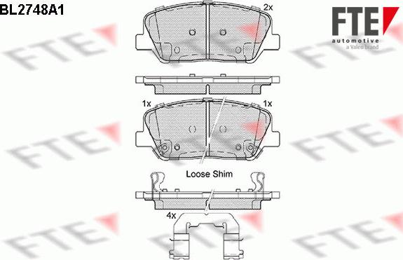 FTE 9011052 - Гальмівні колодки, дискові гальма autozip.com.ua