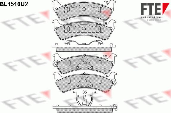 FTE 9011064 - Гальмівні колодки, дискові гальма autozip.com.ua