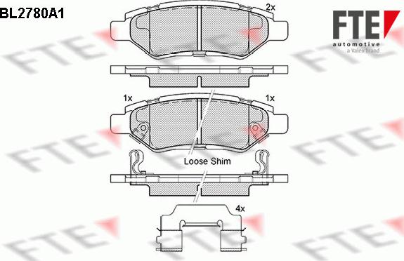 FTE 9011066 - Гальмівні колодки, дискові гальма autozip.com.ua