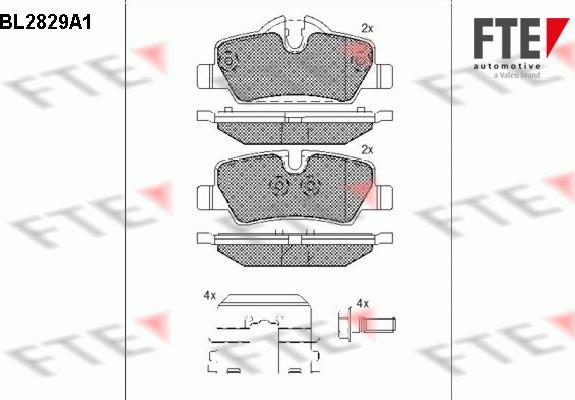 FTE BL2829A1 - Гальмівні колодки, дискові гальма autozip.com.ua