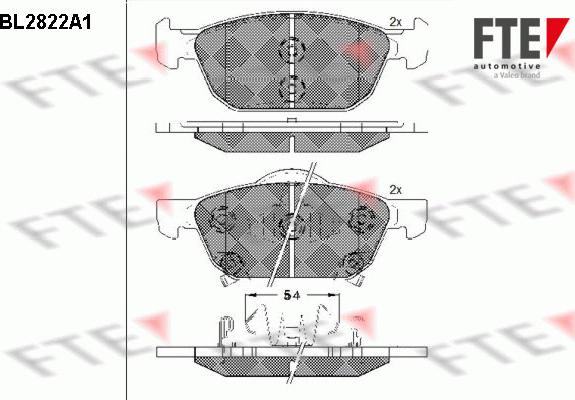 FTE 9011005 - Гальмівні колодки, дискові гальма autozip.com.ua