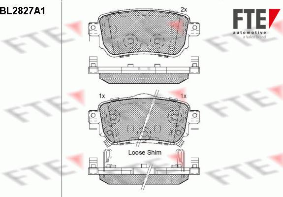 FTE BL2827A1 - Гальмівні колодки, дискові гальма autozip.com.ua