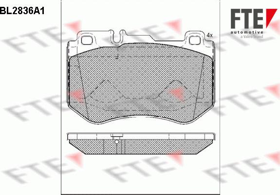 FTE BL2836A1 - Гальмівні колодки, дискові гальма autozip.com.ua