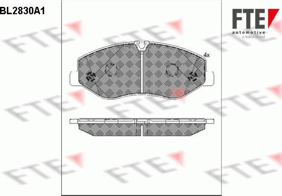 FTE BL2830A1 - Гальмівні колодки, дискові гальма autozip.com.ua