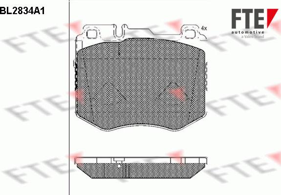 FTE 9011013 - Гальмівні колодки, дискові гальма autozip.com.ua