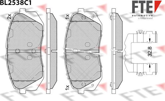 FTE 9011089 - Гальмівні колодки, дискові гальма autozip.com.ua