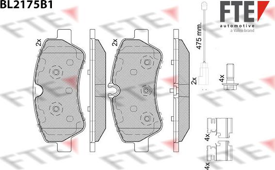 FTE BL2175B1 - Гальмівні колодки, дискові гальма autozip.com.ua