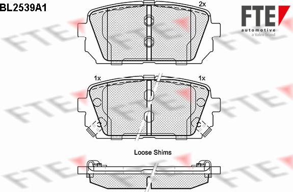 FTE BL2539A1 - Гальмівні колодки, дискові гальма autozip.com.ua