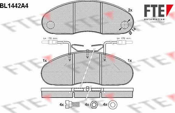 FTE 9011031 - Гальмівні колодки, дискові гальма autozip.com.ua