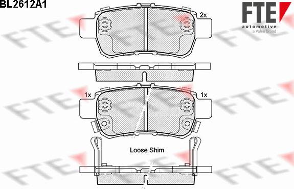 FTE BL2612A1 - Гальмівні колодки, дискові гальма autozip.com.ua