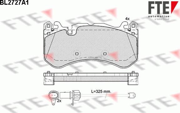 FTE 9011071 - Гальмівні колодки, дискові гальма autozip.com.ua