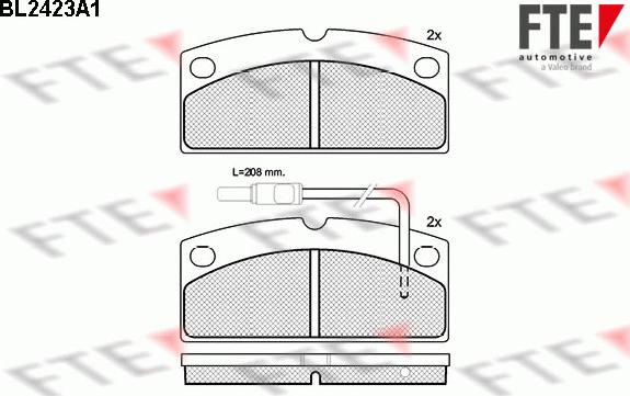 FTE BL2423A1 - Гальмівні колодки, дискові гальма autozip.com.ua