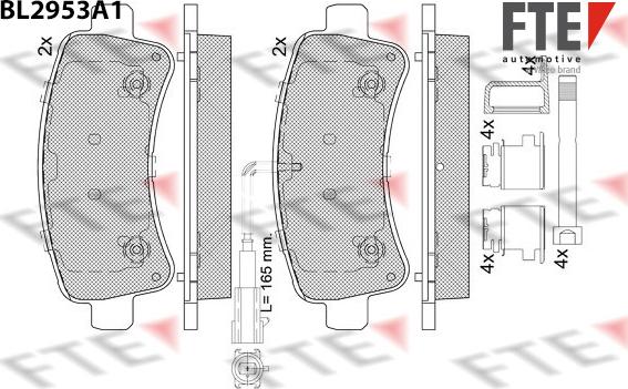 FTE BL2953A1 - Гальмівні колодки, дискові гальма autozip.com.ua