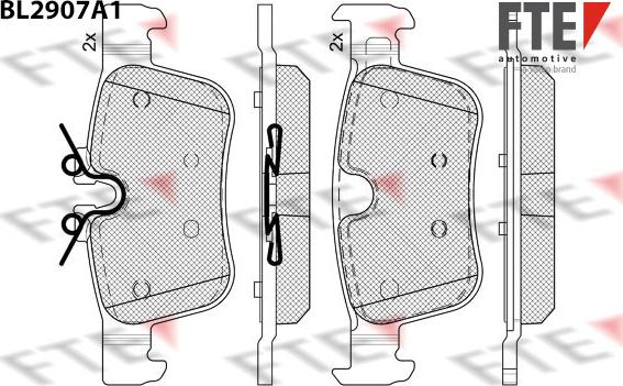 FTE BL2907A1 - Гальмівні колодки, дискові гальма autozip.com.ua