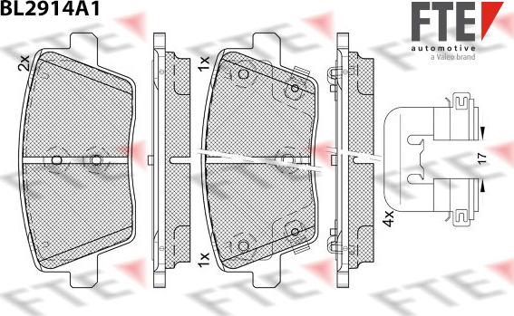 FTE 9011156 - Гальмівні колодки, дискові гальма autozip.com.ua