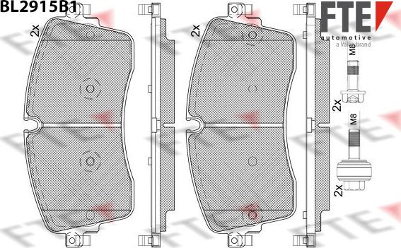 FTE BL2915B1 - Гальмівні колодки, дискові гальма autozip.com.ua