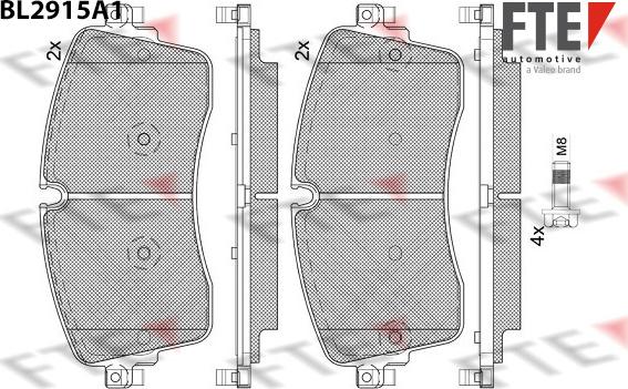 FTE BL2915A1 - Гальмівні колодки, дискові гальма autozip.com.ua