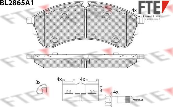 FTE 9011105 - Гальмівні колодки, дискові гальма autozip.com.ua