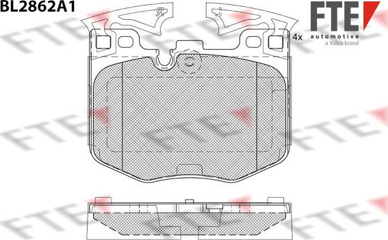 FTE BL2862A1 - Гальмівні колодки, дискові гальма autozip.com.ua