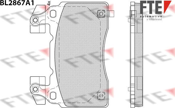 FTE 9011107 - Гальмівні колодки, дискові гальма autozip.com.ua