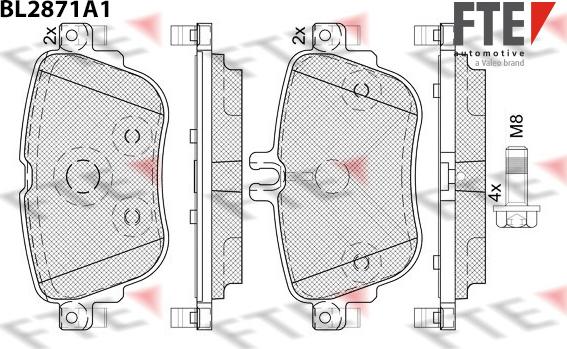 FTE BL2871A1 - Гальмівні колодки, дискові гальма autozip.com.ua