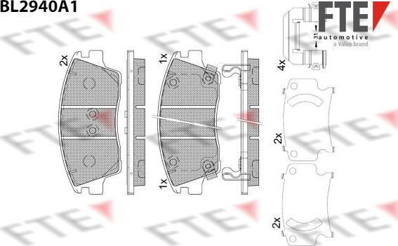 FTE 9011184 - Гальмівні колодки, дискові гальма autozip.com.ua