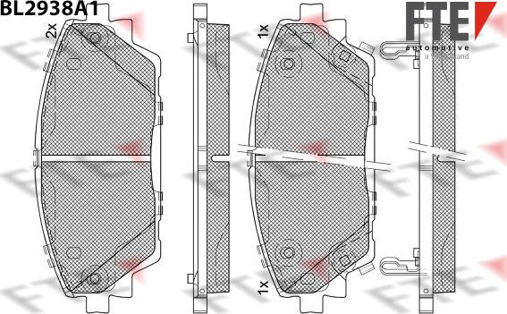 FTE 9011182 - Гальмівні колодки, дискові гальма autozip.com.ua