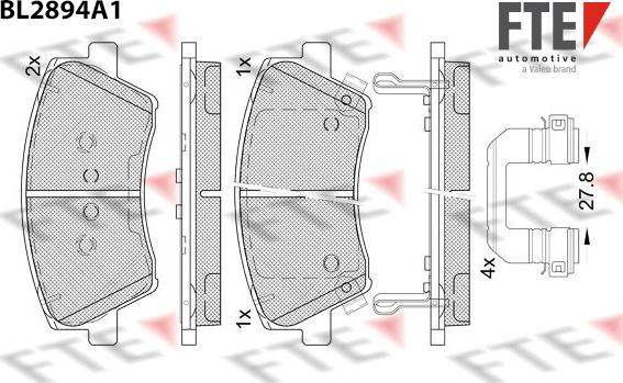 FTE 9011134 - Гальмівні колодки, дискові гальма autozip.com.ua