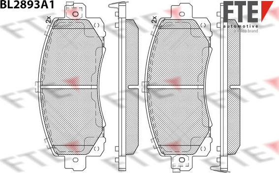 FTE 9011133 - Гальмівні колодки, дискові гальма autozip.com.ua