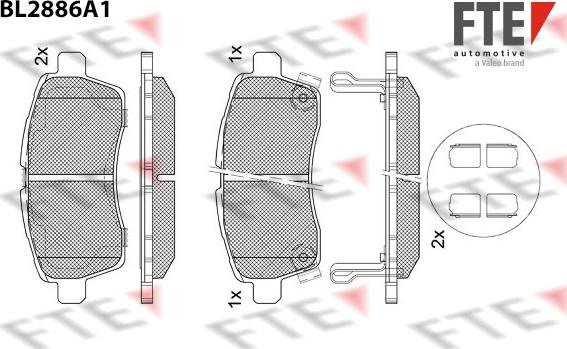 FTE BL2886A1 - Гальмівні колодки, дискові гальма autozip.com.ua