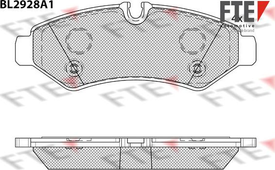 FTE BL2928A1 - Гальмівні колодки, дискові гальма autozip.com.ua