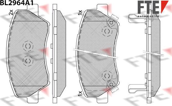 FTE 9011208 - Гальмівні колодки, дискові гальма autozip.com.ua