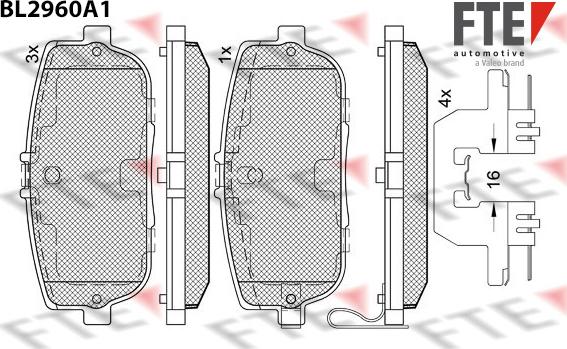 FTE 9011203 - Гальмівні колодки, дискові гальма autozip.com.ua