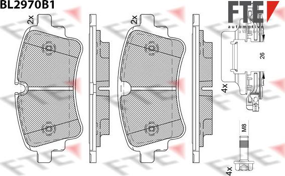 FTE BL2970B1 - Гальмівні колодки, дискові гальма autozip.com.ua