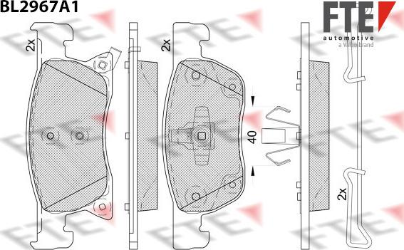 FTE 9011211 - Гальмівні колодки, дискові гальма autozip.com.ua