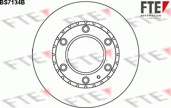 FTE BS7134B - Гальмівний диск autozip.com.ua