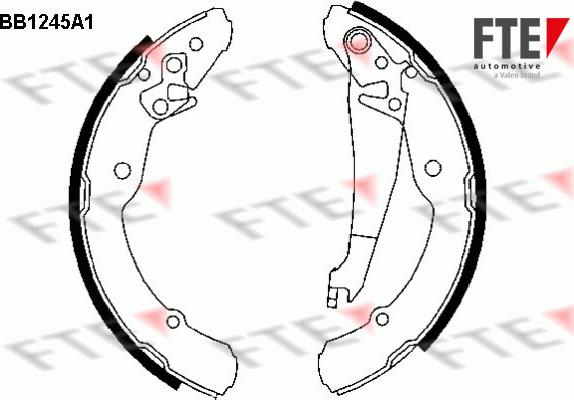 FTE BB1245A1 - Комплект гальм, барабанний механізм autozip.com.ua