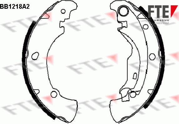 FTE 9100044 - Комплект гальм, барабанний механізм autozip.com.ua