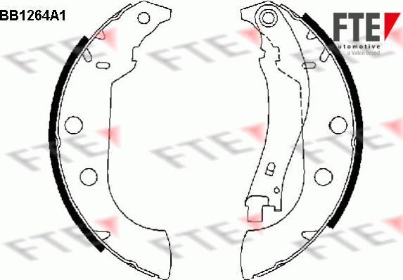 FTE 9100056 - Комплект гальм, барабанний механізм autozip.com.ua