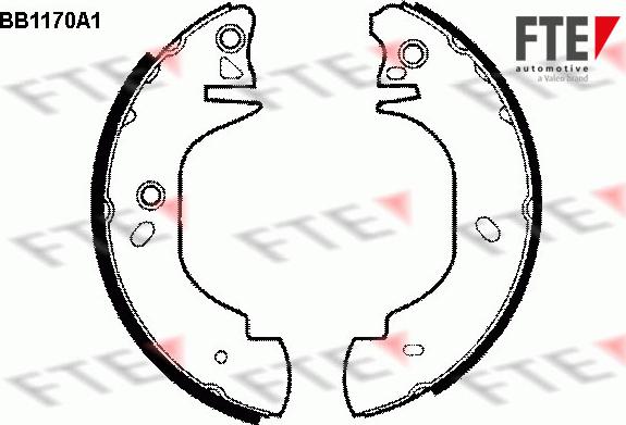 FTE BB1170A1 - Комплект гальм, барабанний механізм autozip.com.ua