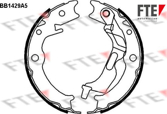 FTE BB1429A5 - Комплект гальм, ручник, парковка autozip.com.ua